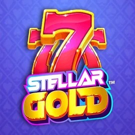 Stellar Gold slot logo by Snowborn Games at Spinfin Casino